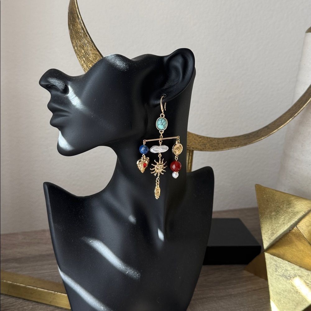 Multicolor Dangle Earrings A1525 - image 6